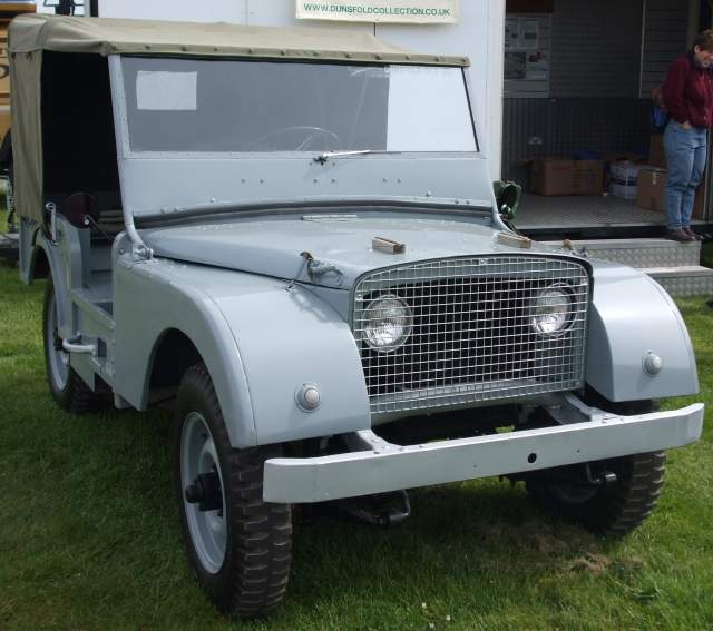 Replica of the 1947 Land Rover Centre Steer prototype at the Dunsfold Collection