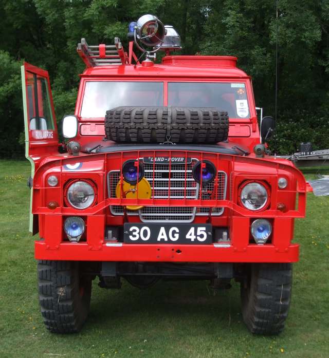 RAF TACR airfield crash rescue Land Rover fire tender, registration 30 AG 45